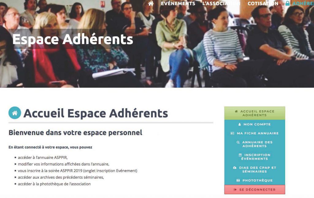 Espace Adhérent ASPPIR